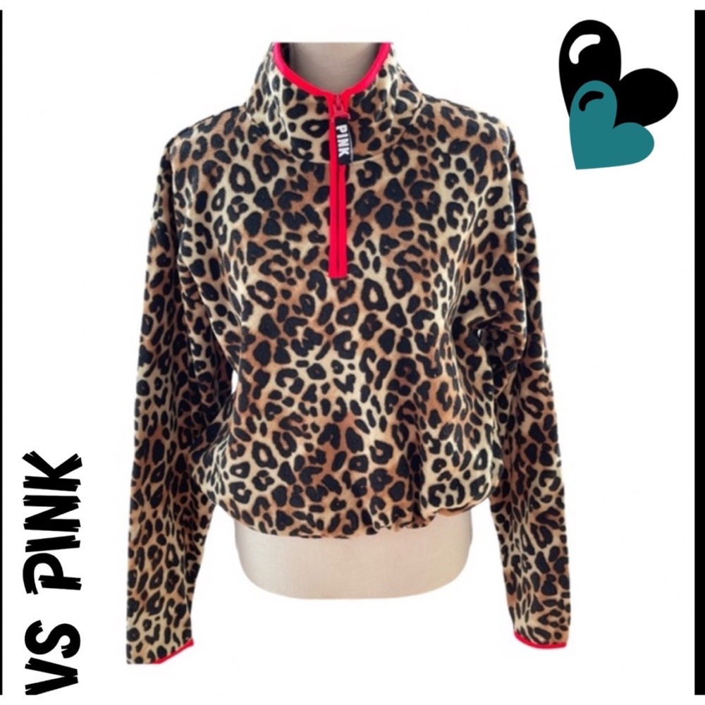 Victoria’s Secret Pink Long sleeve leopard Pull over